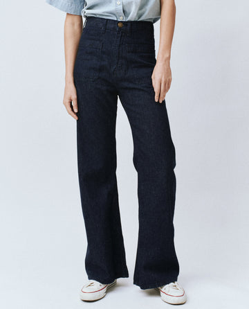 The Dock Jean. -- Rinse Wash DENIM BOTTOMS THE GREAT. FALL 23 AUGUST CAP