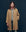 A person presents a chic look by layering The Trench Coat in Khaki from THE GREAT. SP25 COLLECTORS over a denim jacket, with a red bandana around their neck, set against a dark background.