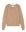 The College Sweatshirt in Biscotti by THE GREAT. HOL 24 KNITS, a beige long-sleeve crewneck sweater with ribbed cuffs and hem, exudes classic college style. Laid flat against a plain background, it represents the essence of timeless sweatshirt fashion with its understated design.