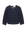 The Beaded Chevron Top by THE GREAT. SP25 D1 in black offers chic women's fashion with its long-sleeve design, round neckline, and horizontal stitched patterns across the front and sleeves.