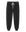 The Cropped Sweatpant in Almost Black by THE GREAT. CORE KNITS offers a vintage gym pant vibe with a white drawstring waistband and elastic cuffs at the ankles.